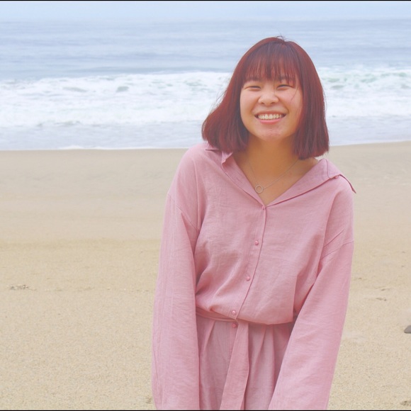 Pink Button Up T-Shirt Dress - Picture 2 of 5